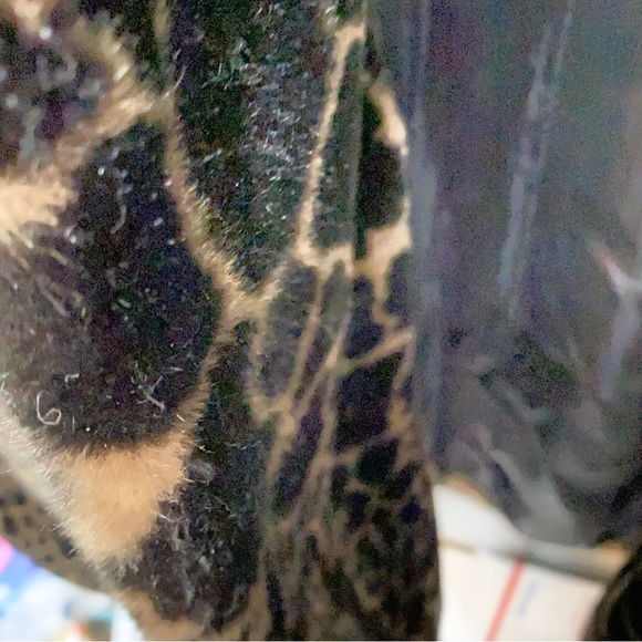 Penny Lane Style Women's Faux Fur Heavy Jacket Animal Print Brown Long Sleeve - Picture 13 of 16